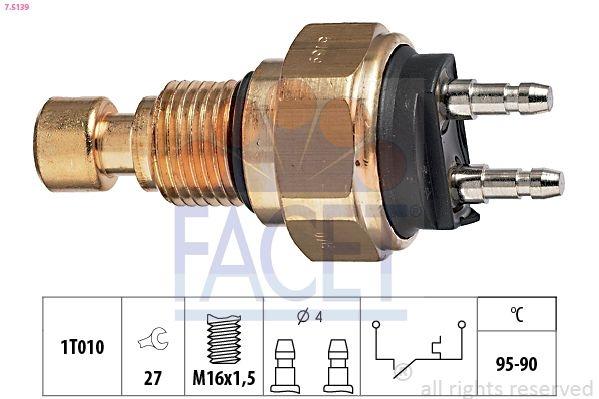 Temperature Switch, radiator fan Made in Italy - OE Equivalent 7.5139 Facet