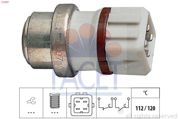 Temperature Switch, coolant warning lamp Made in Italy - OE Equivalent 7.4107 Facet