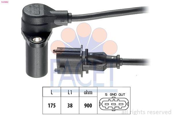 Sensor, Crankshaft Pulse Made In Italy - OE Equivalent 9.0382 Facet