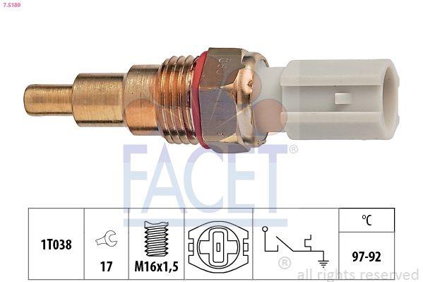 Temperature Switch, radiator fan Made in Italy - OE Equivalent 7.5189 Facet