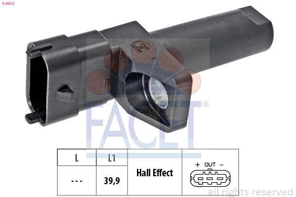 Sensor, crankshaft pulse Made in Italy - OE Equivalent 9.0654 Facet