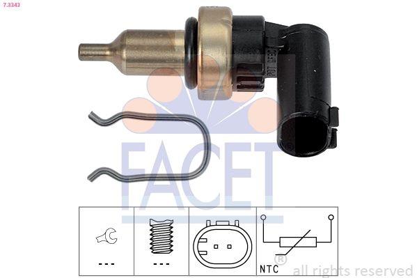 Sensor, coolant temperature Made in Italy - OE Equivalent 7.3343 Facet