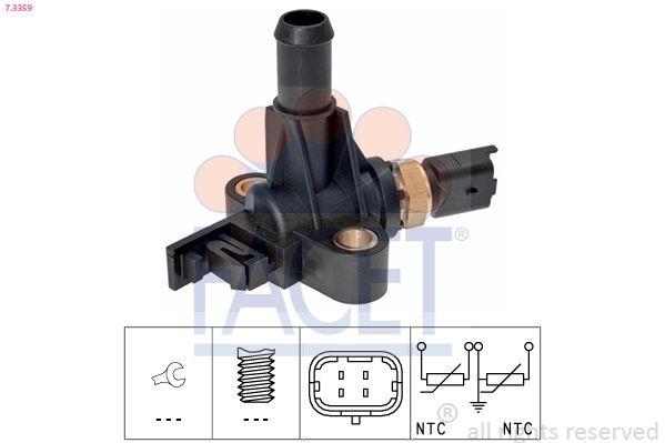 Sensor, coolant temperature Made in Italy - OE Equivalent 7.3359 Facet