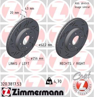 Brake disc BLACK Z 320.3817.53 Zimmermann