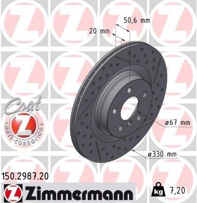 Brake Disc COAT Z 150.2987.20 Zimmermann