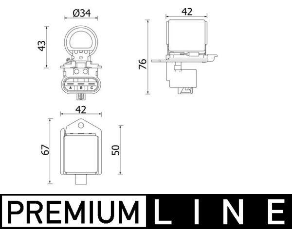 Pre-resistor, Electric Motor (radiator fan)