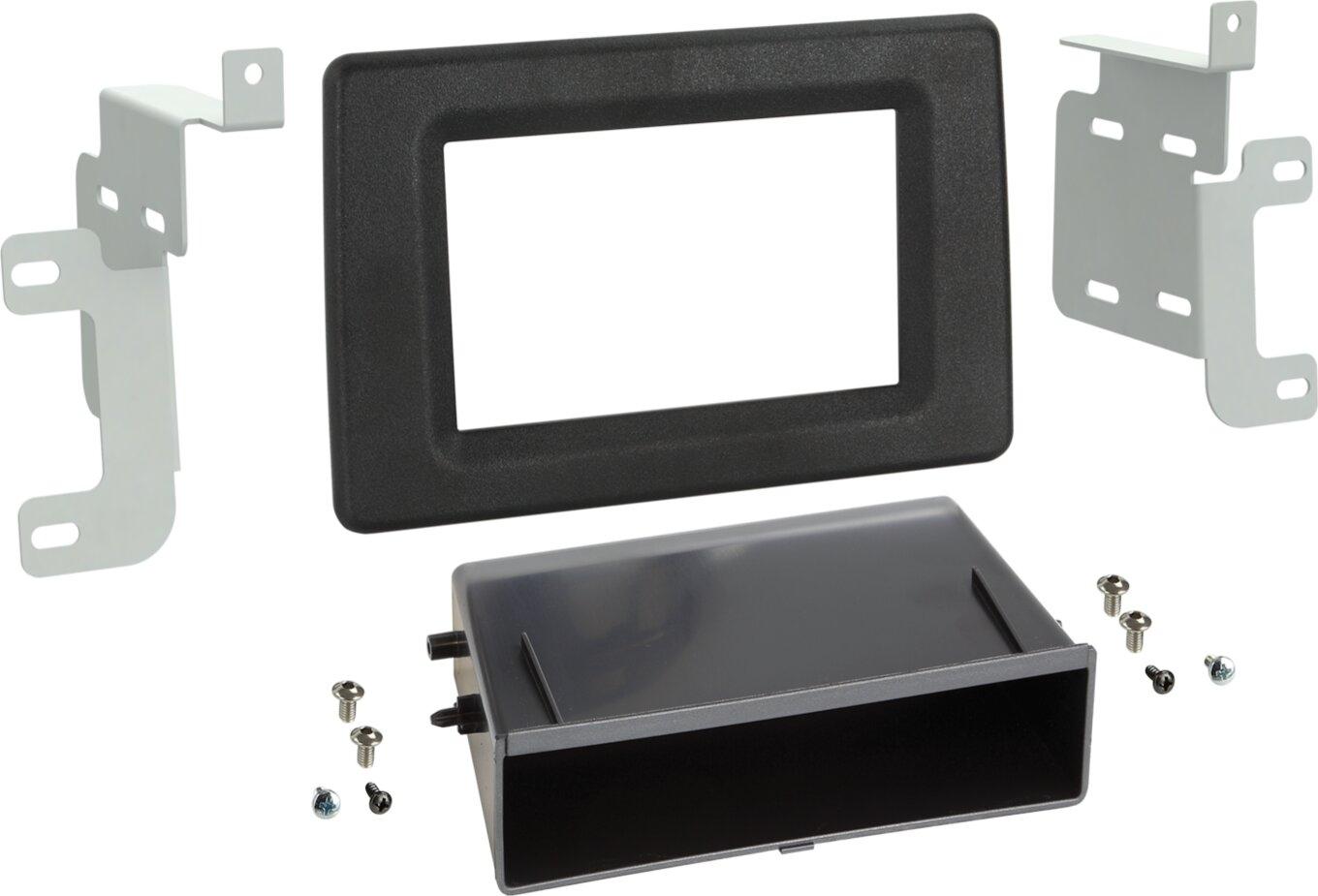 2-DIN Panel with storage compartment Nissan NV400 - Opel Movano - Renault Master - Color: Black