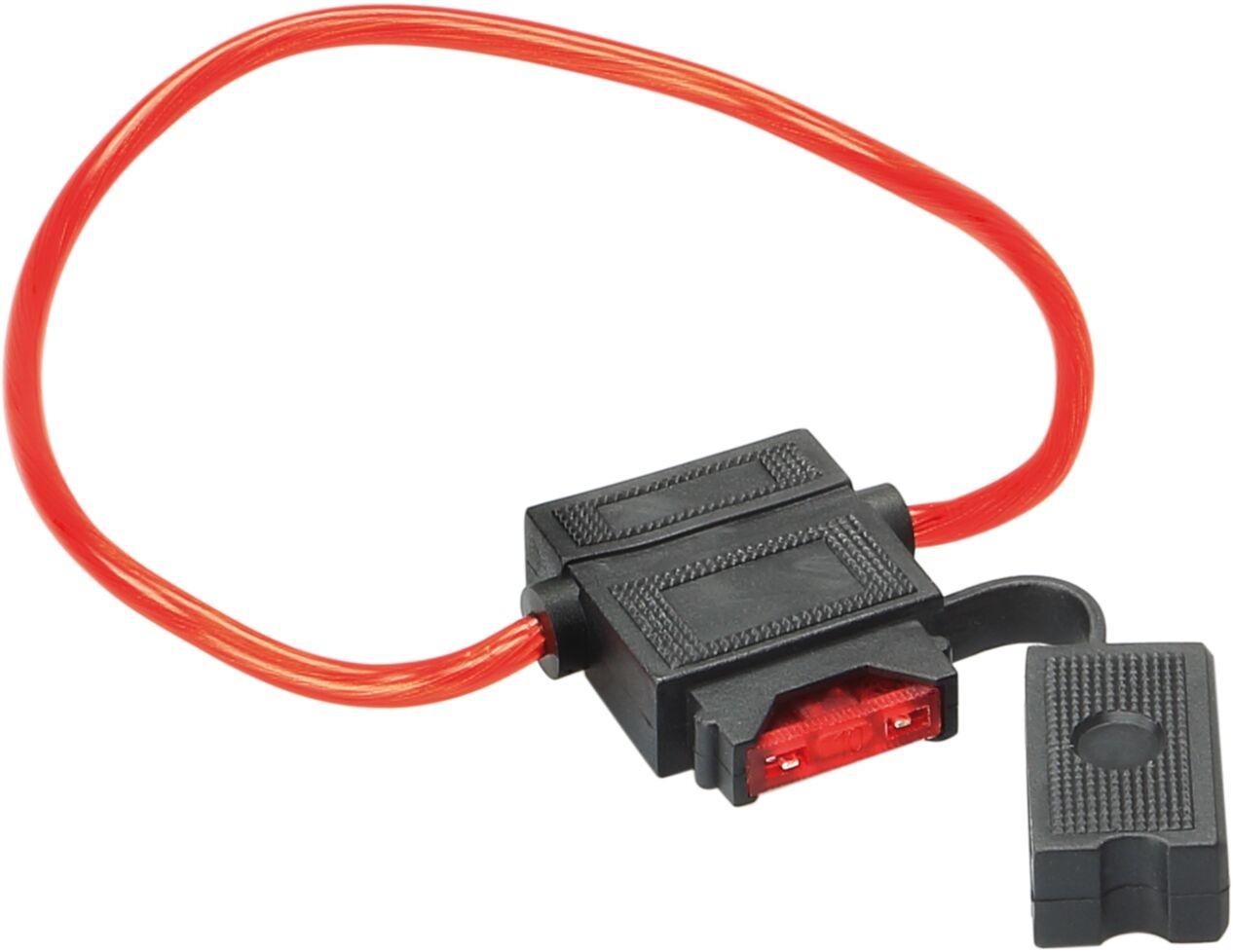 ATC fuse holder 10 A fuse/30 cm cable red