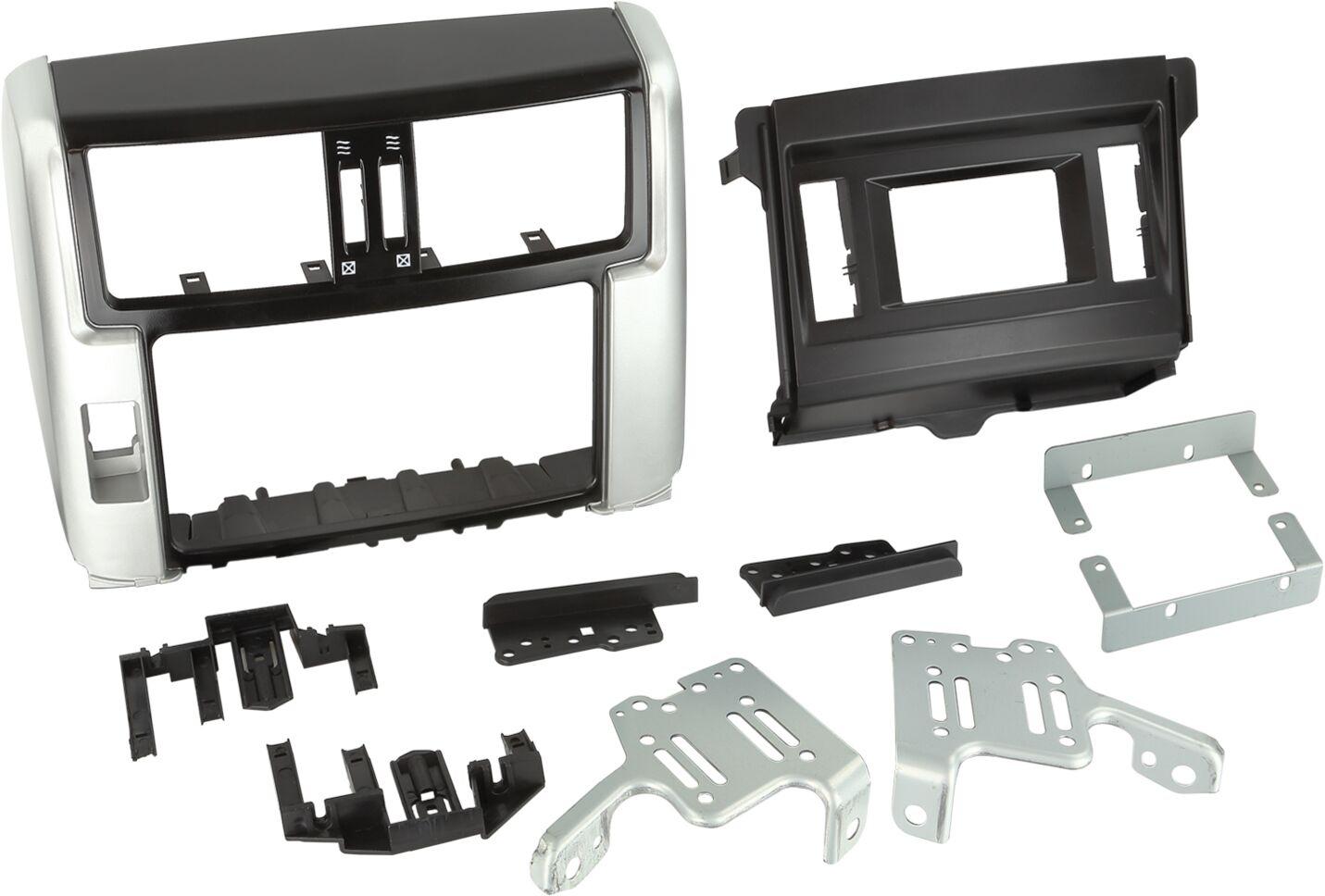 2-DIN Panel Toyota Landcruiser 150 2010-2013 Color: Black / Silver