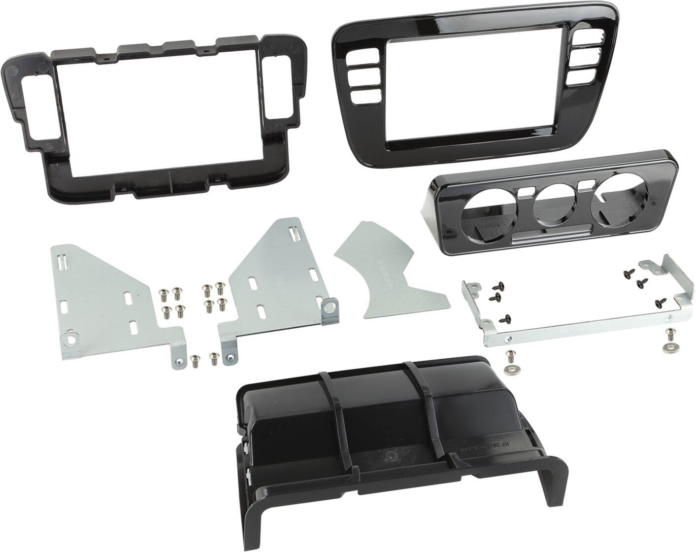 2-DIN Panel Volkswagen up! / Seat / Skoda Citigo 2011-2016 Color: Piano black