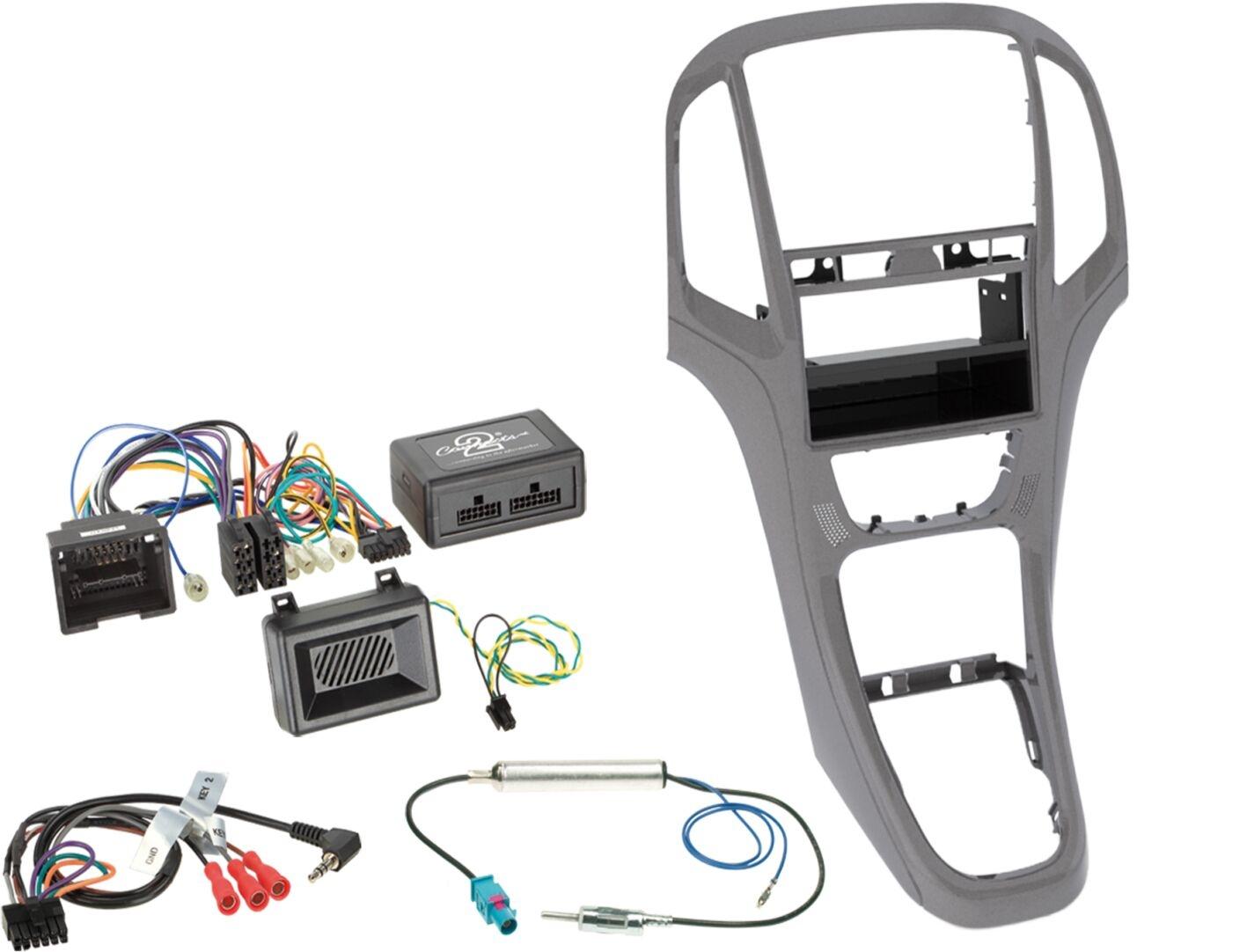 2-DIN Center Console Opel Astra 2009-2020 Titanium Gray