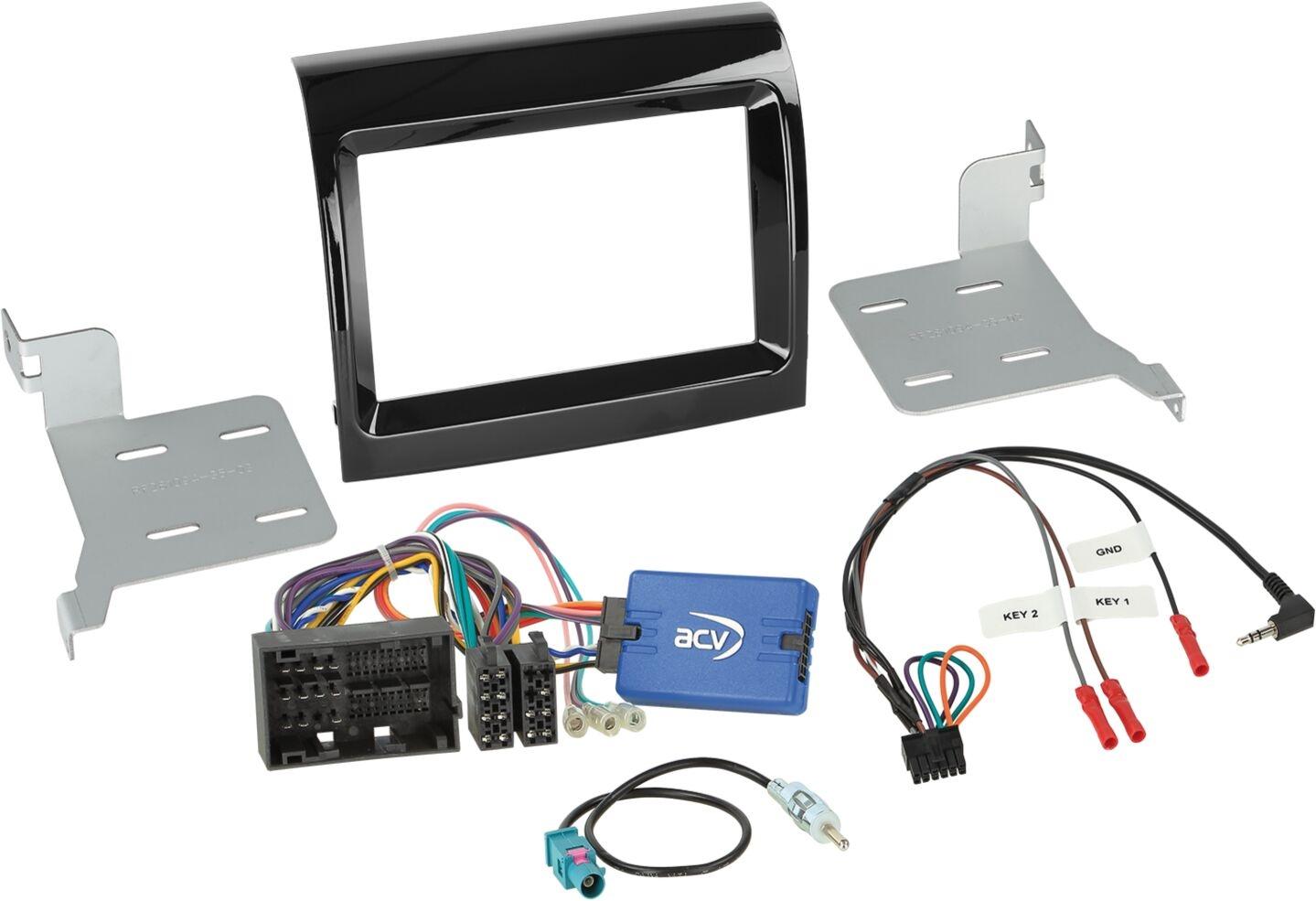 2-DIN Kit Flush-mounted KIT Fiat Ducato/ Citroën Jumper/ Peugeot Boxer(250*) Facelift 2016-> Piano lacquer Z