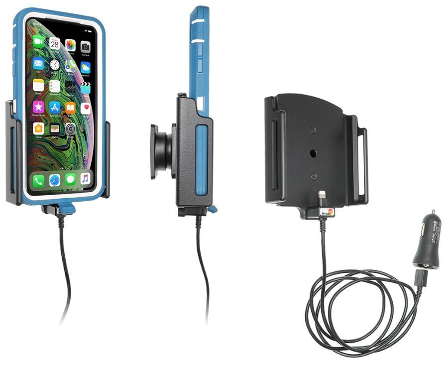 Apple iPhone Xs Max / iPhone Pro / Pro Max Active adjustable holder with 12V USB plug