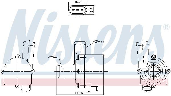 Auxiliary water pump (cooling water circuit)