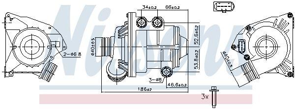 Water pump, engine cooling