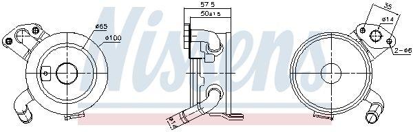 Oil cooler, Engine Oil 91379 Nissens