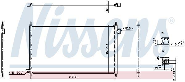 Condenser, Air Conditioning 940917 Nissens