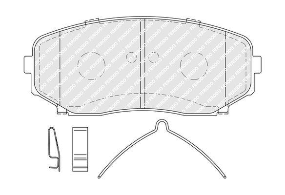 Brake Pad set, Disc Brake FDB5285 Ferodo