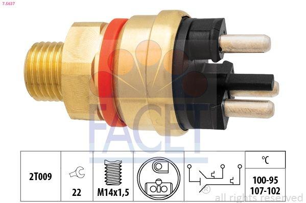 Temperature Switch, radiator fan Made in Italy - OE Equivalent 7.5637 Facet