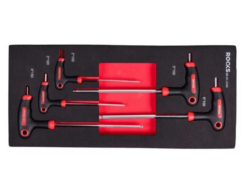 Rooks Allen key set with hex handle, 5-piece