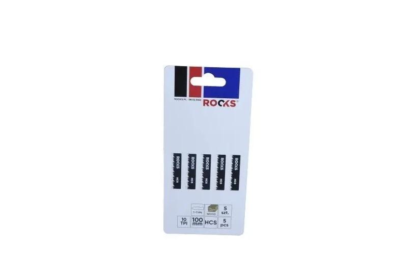 Rooks Jigsaw Blade Hcs, Type T, Wood, 10 Tpi x 100 Mm, Kpl 5 pieces