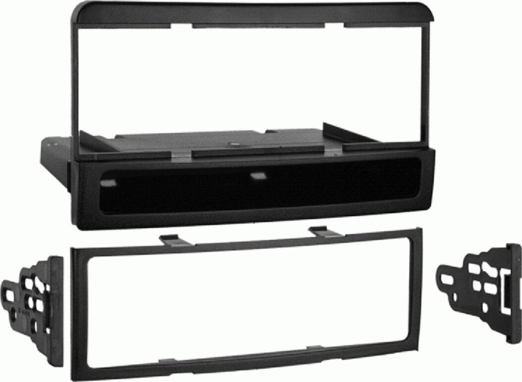 1-DIN radio panel with storage compartment Ford