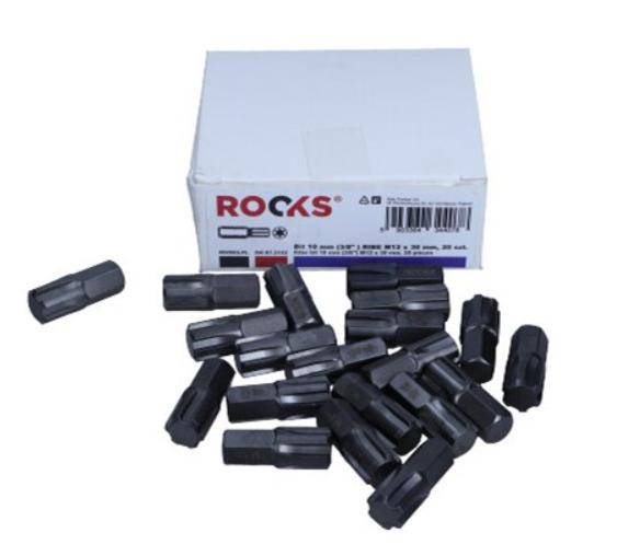 Rooks Bit 10 mm (3/8") Ribe M12 x 30 mm, 20 pieces