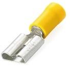 cable lug 5 pcs 6.3x0.8 yellow 5 pieces in blister