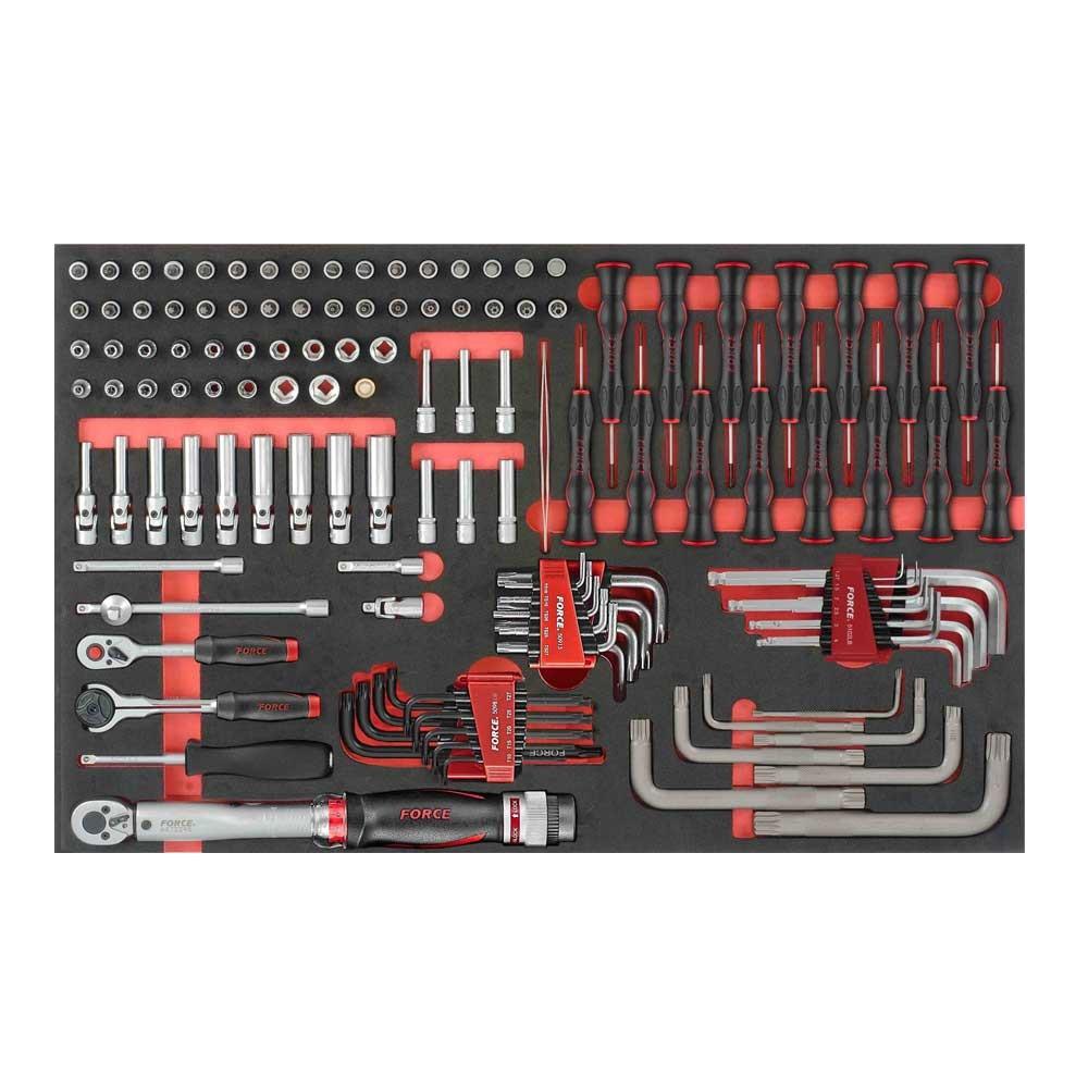 piece 1/4" socket wrench combination & L-key set (EVA)