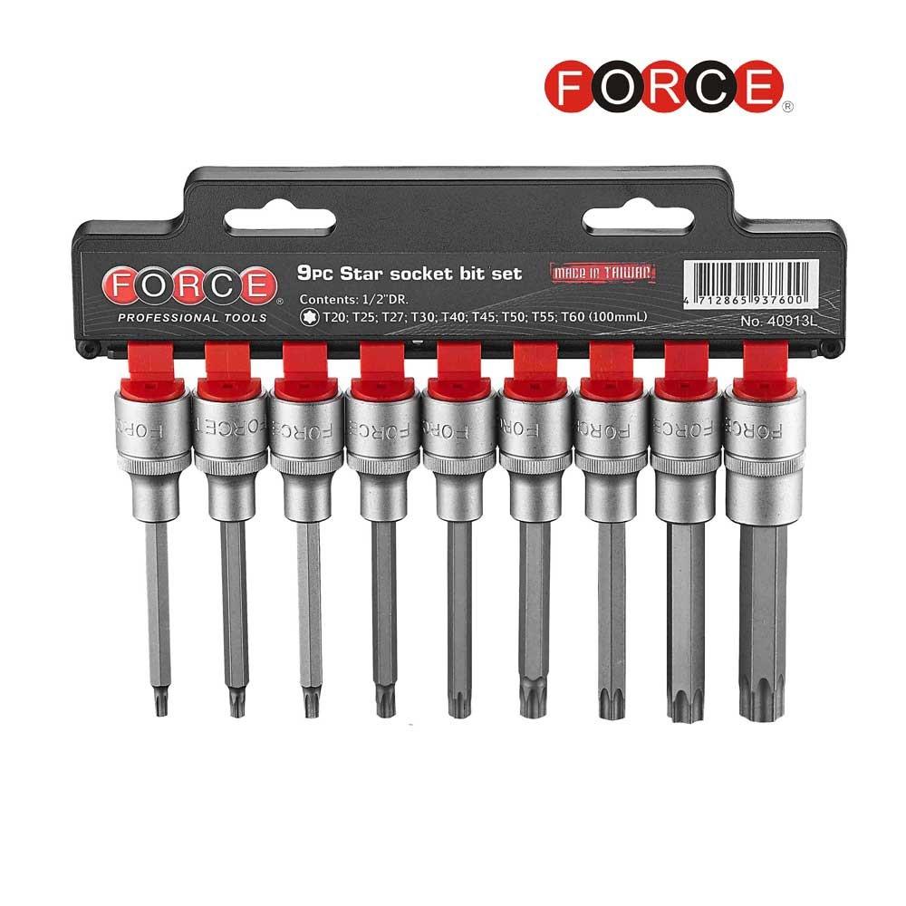 9pc 1/2" Dr. Star socket bit set (100mmL)