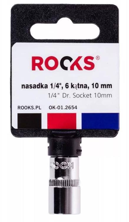 Rooks Socket 1/4", 6-sided, 10 mm