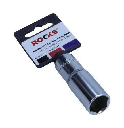 Rooks Socket 3/8", 6-sided, 16 mm, long