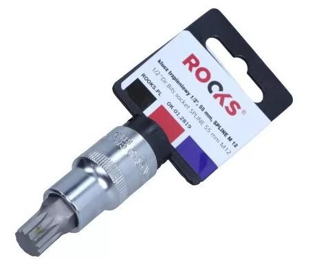 Rooks Bit Socket 1/2, 55 MM, Multi-tooth M12