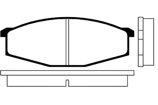 Brake pad set, disc brake BP-6502 Kavo parts