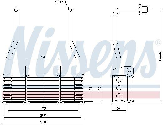 Oil cooler, Engine Oil 90835 Nissens