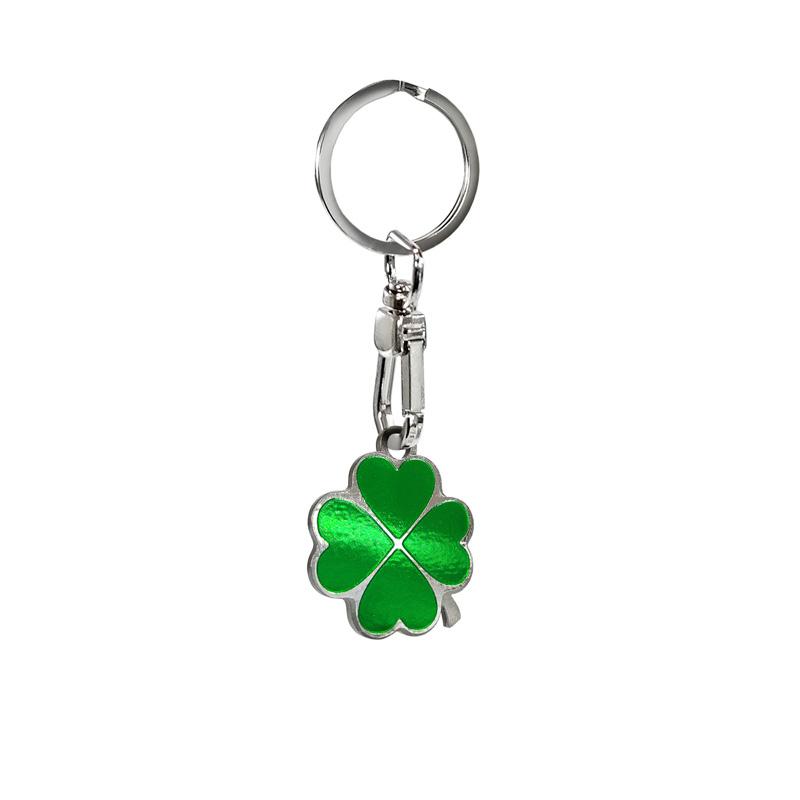 Stainless steel key ring - Four-leaf clover