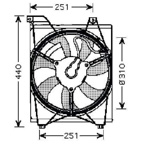 Fan, condenser, air conditioning 8654109 Diederichs