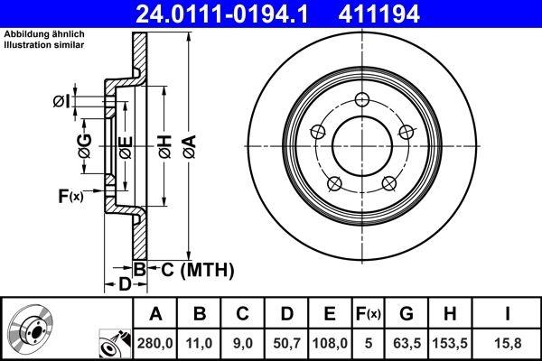 Brake Disc 24.0111-0194.1 ATE