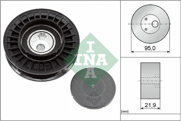 Tensioner pulley, Poly V-belt 531096310 Ina