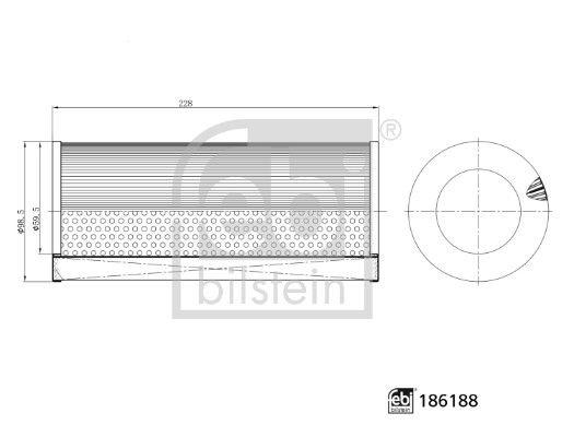 Air filter 186188 FEBI