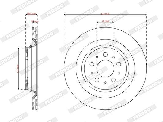 Brake Disc DDF3016C-1 Ferodo