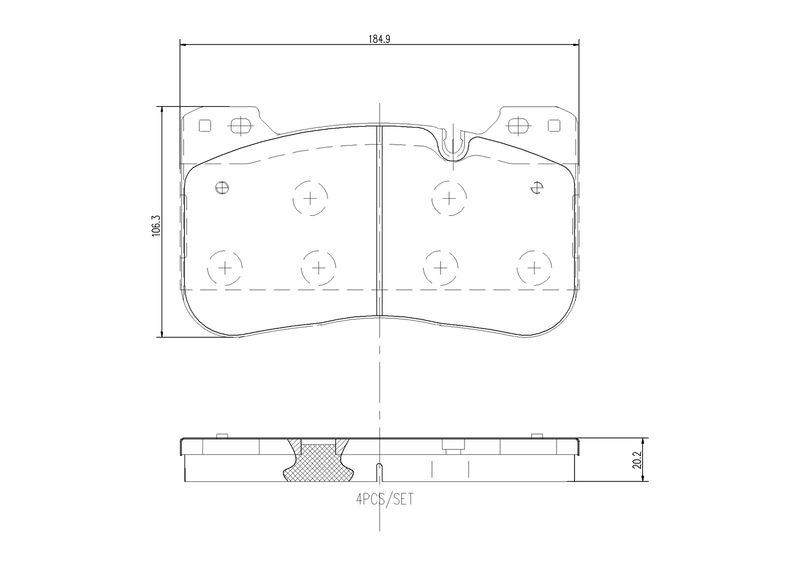 Brake pad set, disc brake P 06 100 Brembo