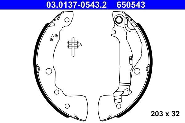 Brake Shoe Set 03.0137-0543.2 ATE