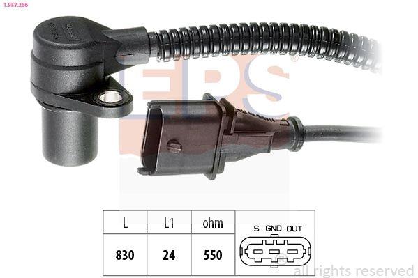 Sensor, crankshaft pulse Made in Italy - OE Equivalent 1.953.266 EPS Facet