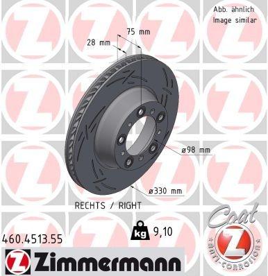 Brake disc BLACK Z .4513.55 Zimmermann