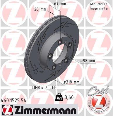 Brake disc BLACK Z .1525.54 Zimmermann