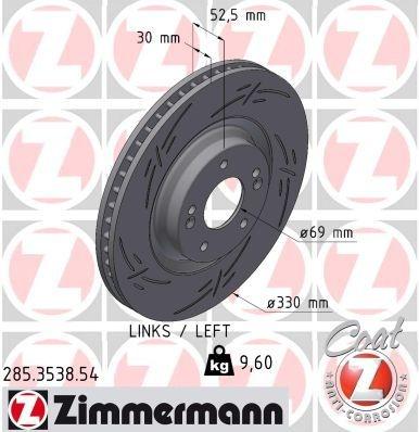 Brake disc BLACK Z 285.3538.54 Zimmermann