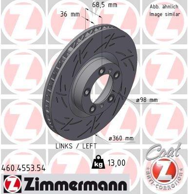 Brake disc BLACK Z .4553.54 Zimmermann