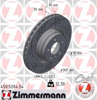 Brake disc BLACK Z 450.5204.54 Zimmermann