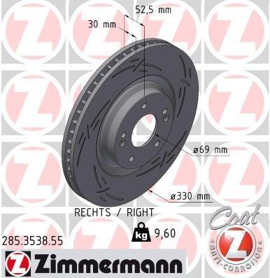 Brake Disc BLACK Z 285.3538.55 Zimmermann